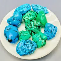 Natural Turquoise Stone Unique Mineral Specimen with Vibrant Blue-Green Black Veins Raw Unpolished for Aquarium Home Decor 3
