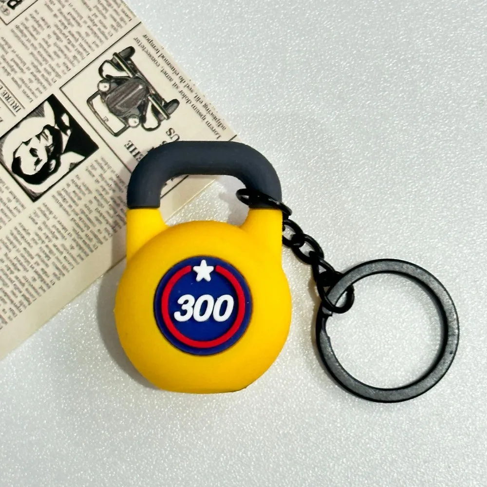 

Mini Barbell Plates Key Chain Kettlebells Creative Simulation Dumbbells Keyring Bag Charm Water Cups Fitness Series Pendant