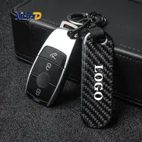 Carbon Fiber Car KeyChain For Mercedes VW BMW Audi Bentley Lamborghini Ferrari Toyota Honda Key Ring Metal Anti-loss Accessories