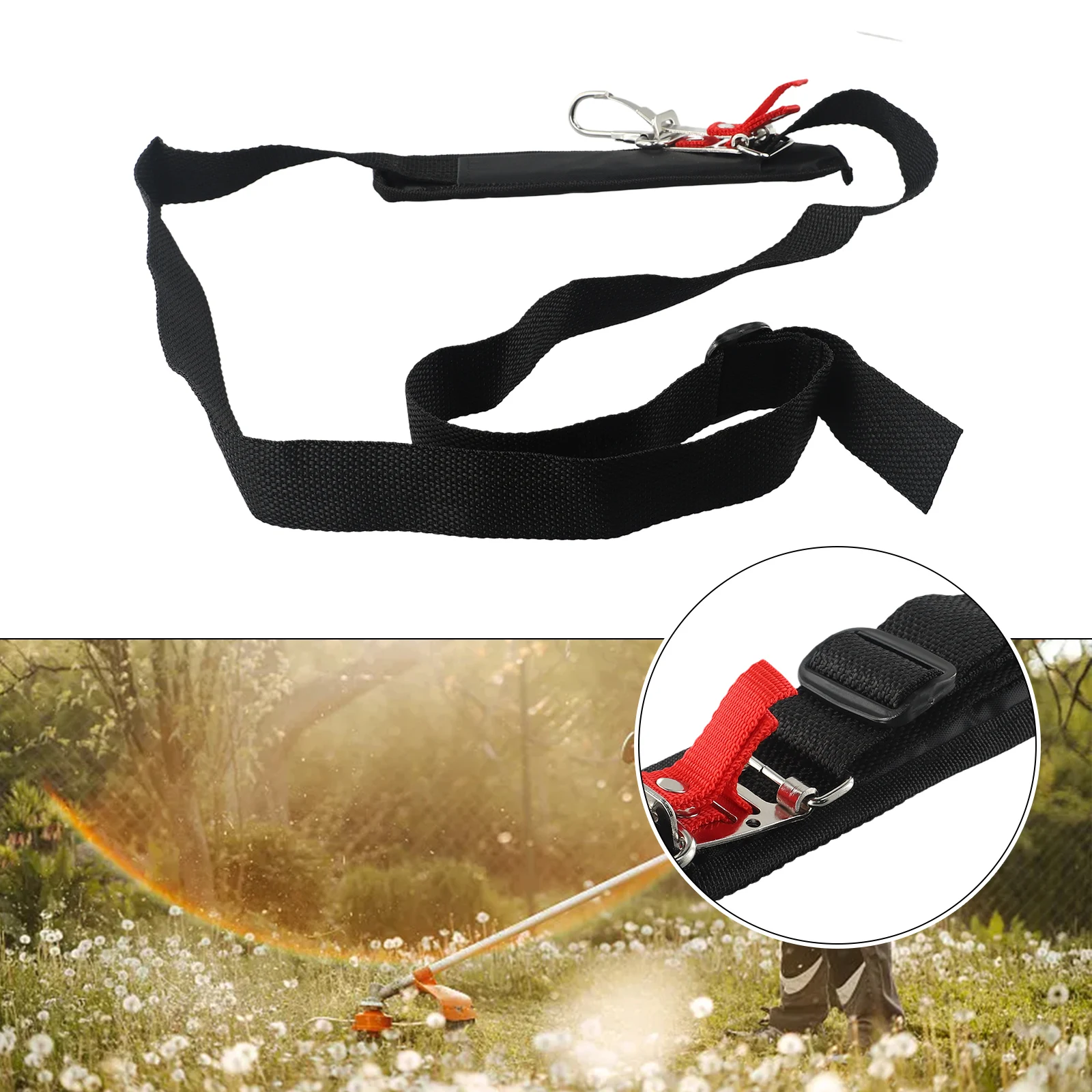 1PC Shoulder Harness Quick Release Clip Shoulder Harness Strap For-stihl Straps With Black Back Shoulder Trimmer Brush Cutter