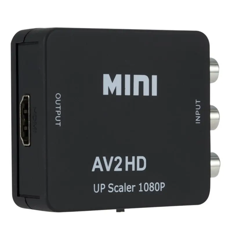 DT51 RCA AV to Converter AV/CVSB L/R Video Box 1080P 1920x1080 Support NTSC PAL Output