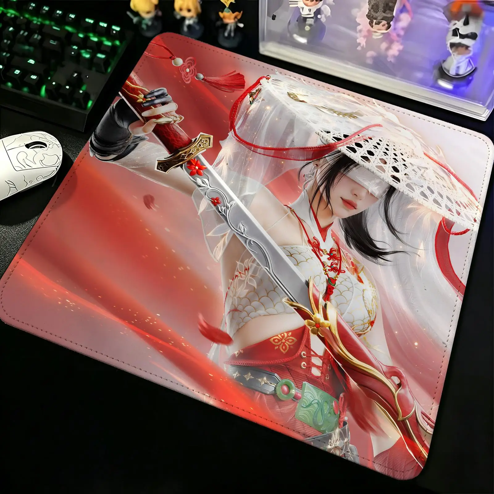 Compact Gaming Mat Reinforced Stitched Border, S/M/L Sizes Portable Laptop Desk Pad for Office & E-sports NARAKA BLADEPOINT