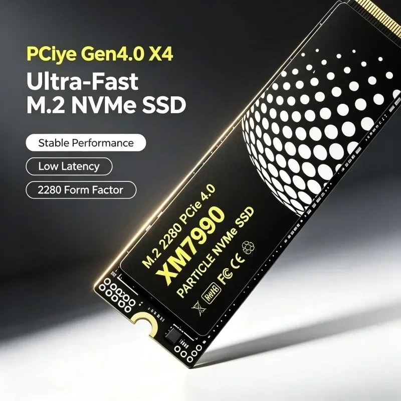 XM7990 M.2 NVMe SSD 500GB-4TB Capacity PCIe 4.0 3500MB/s High‑Speed TLC 3D NAND Internal Gaming Solid State Drive for PC Laptop