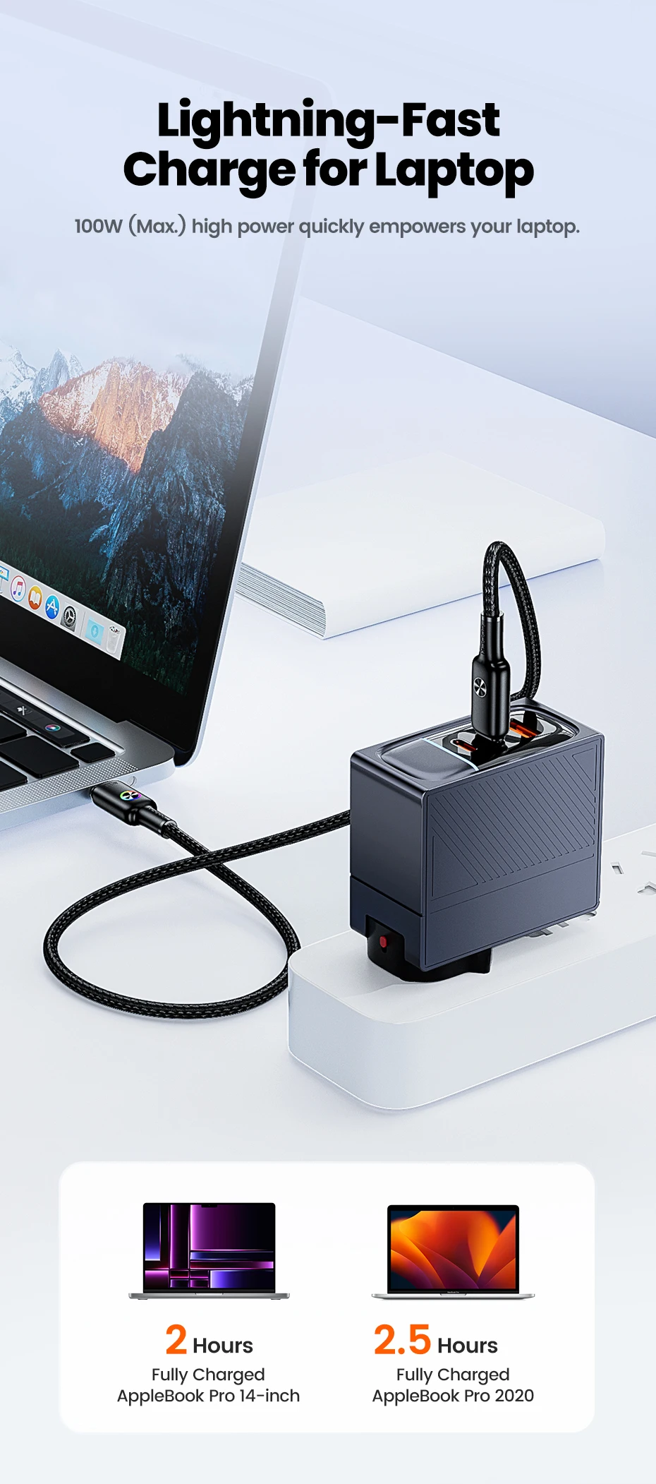 Toocki 3er-Set 100W USB-C Kabel Typ C PD3.0 mit LED-Anzeige für schnelles Laden – für iPhone 17/16, Xiaomi, Huawei, MacBook – 5A Typ-C Datenkabel – Detail 3