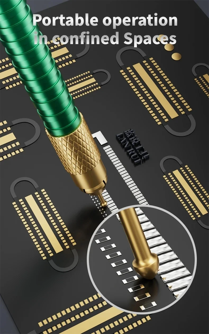 LANRUI M24 Copper Desoldering Wick Solder Braid for Phone Card Slot Battery Connector Repair Fast Heating Soldering Tool