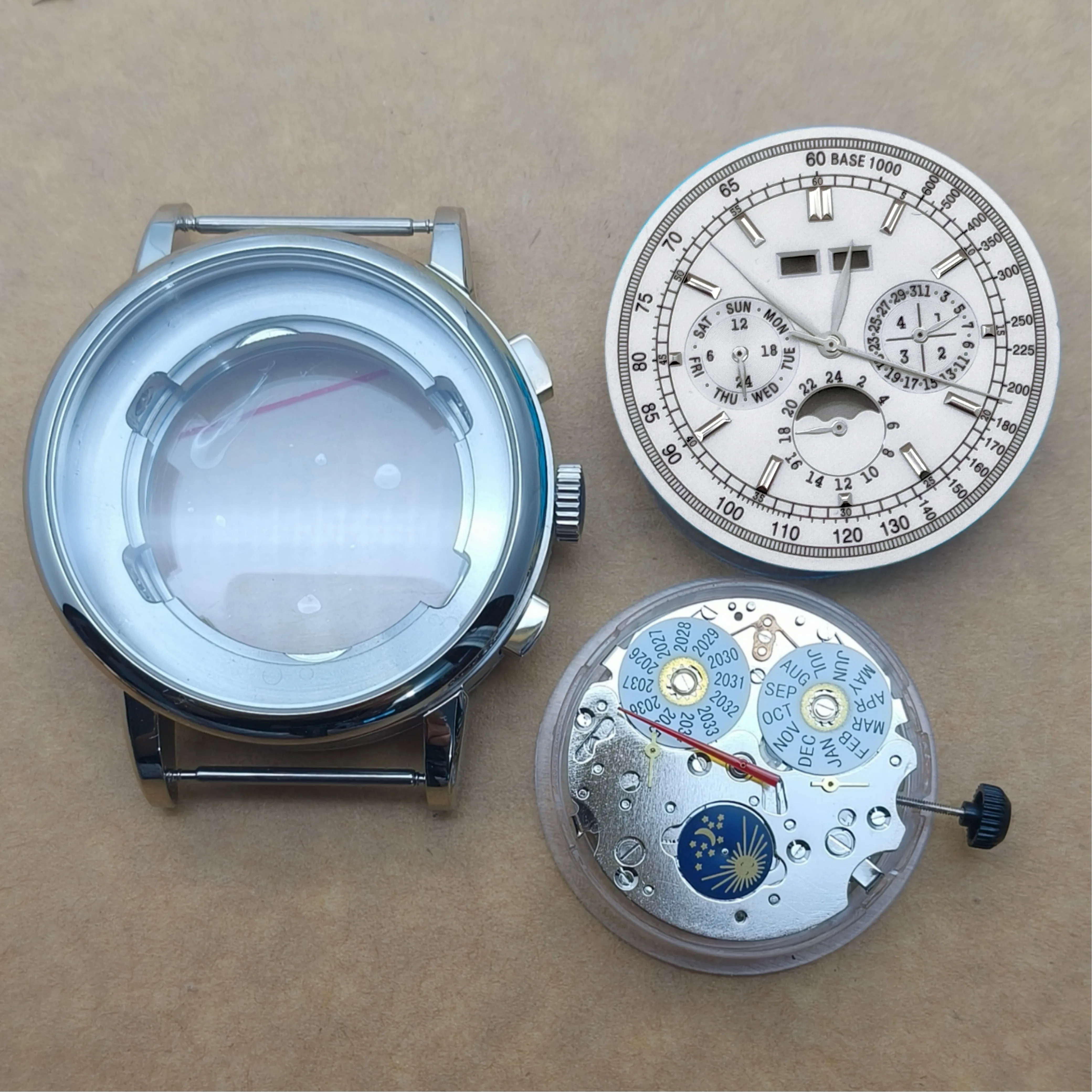 42mm Men Watch Case Dial Add H - Perpetual Calendar Watch recension och pris