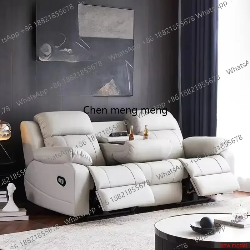 

Luxury Armrest Beige Electric Sofa Design Italian Apartments Loveseat Recliner Sofas Oversized Modern Divano Moderno FurnitureAB