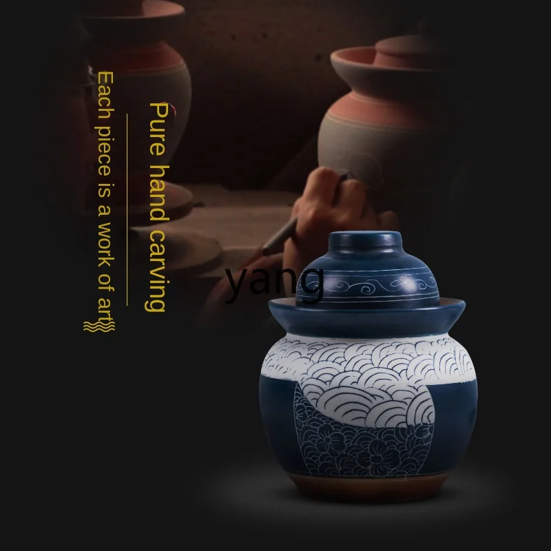 CX  Pickles Household Pickles Earthen Jar Earthenware Ceramic Sealed Can Small Pickled Peppers Pottery Jar