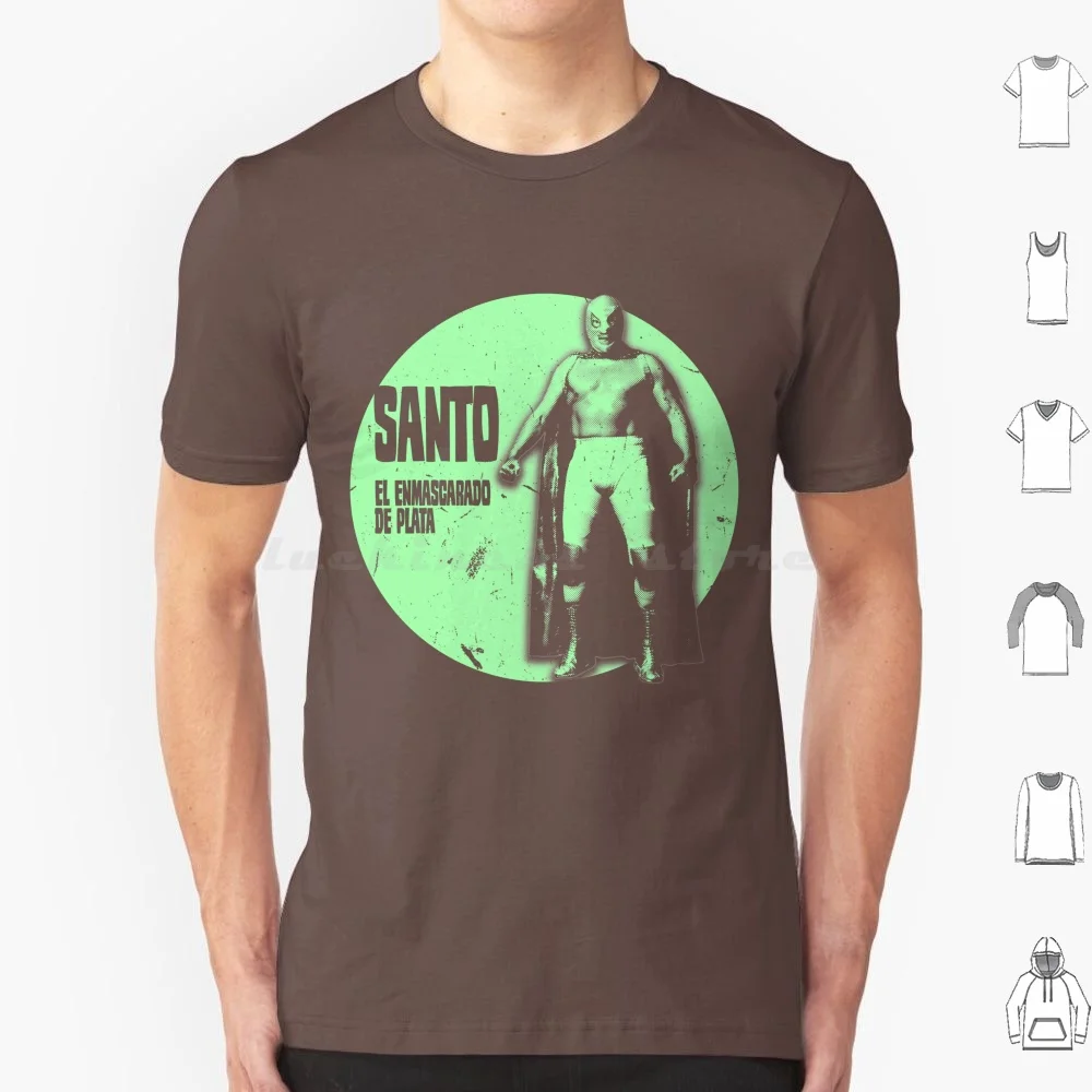 Santo T Shirt Big Size 100% Cotton El Santo Santo El Enmascarado De Plata Lucha Libre Wrestling Exploitation B Movie B Film Z