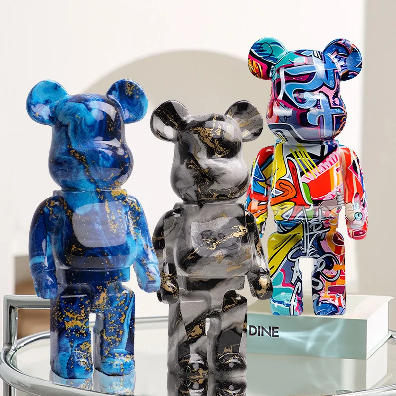 

Rainbow Resin Bearbrick 400% Multiple Styles Home Wine Cabinet Decoration 11 Inches Or 27cm Height Electroplated Bears Gift Doll