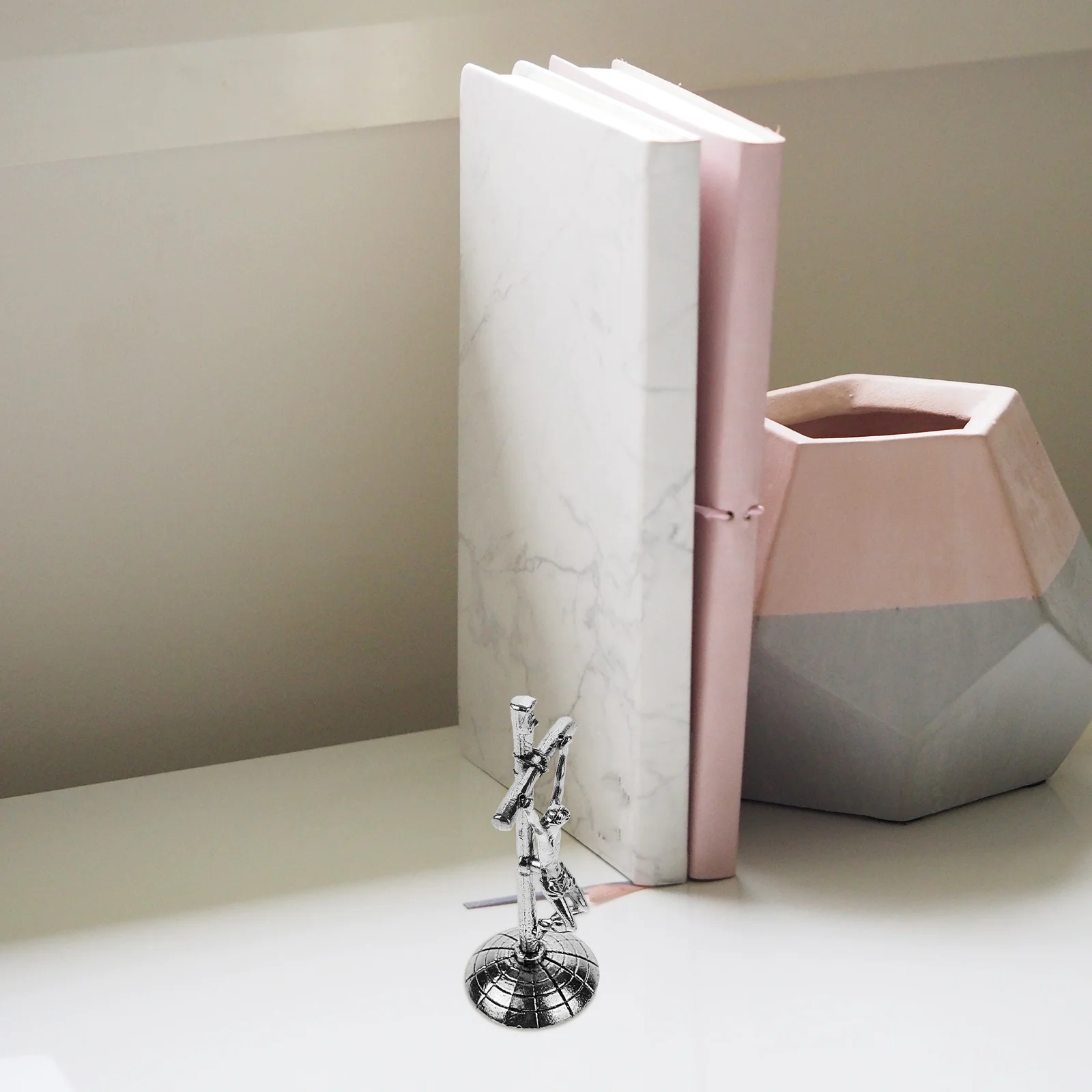 

Metal Cross Ornament Standing Crucifix Elegant Christian Home Car Decor Versatile Desktop Accessory