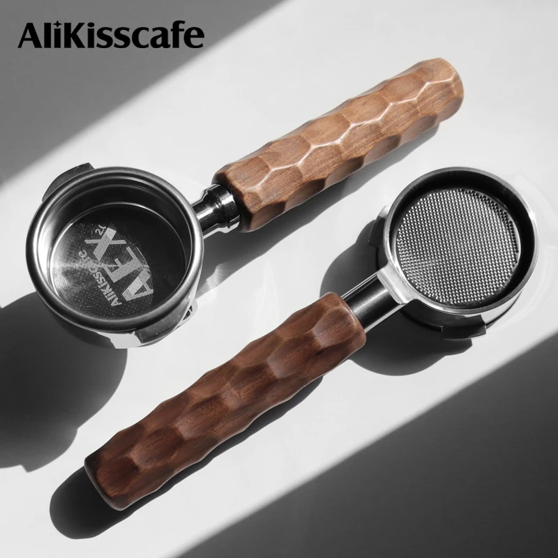 58MM Coffee Bottomless Portafilter Naked Double Spout For E61 Gaggia Hibrew H10a Nuova Espresso Machine Accessories Barista Tool