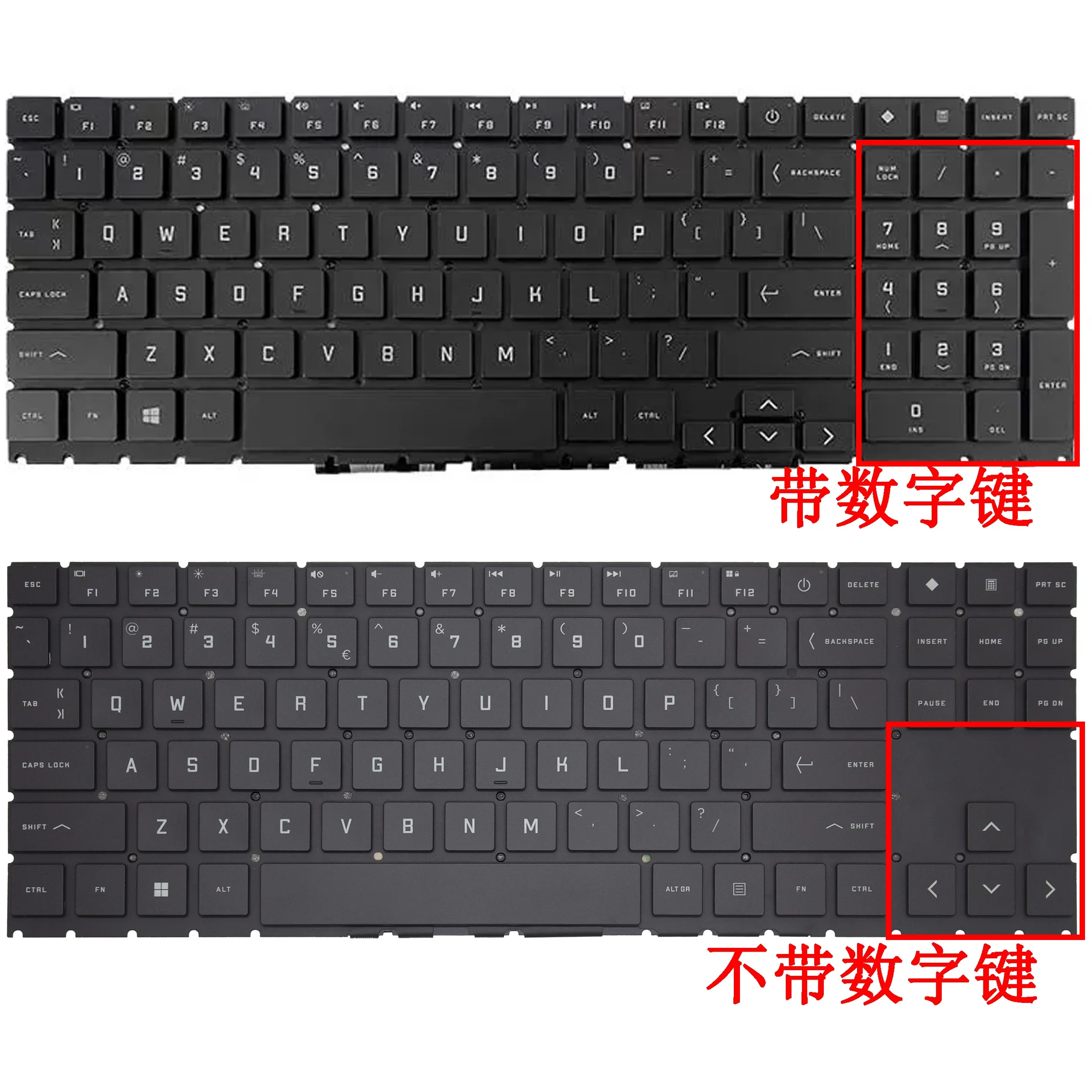 Original New Keyboard For HP OMEN 15-EK 15-EN 16-B 16-K 16-U TPN-Q236 TPN-Q265 TPN-Q280 Laptop Backlight Keyboard Replacement