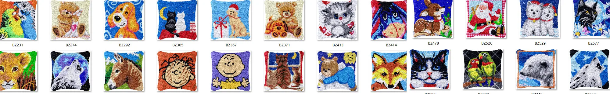Bee latch hook kit rug canvas printing Swans handwerken knooppakket diy carpet embroidery handmade Kiss Foxes