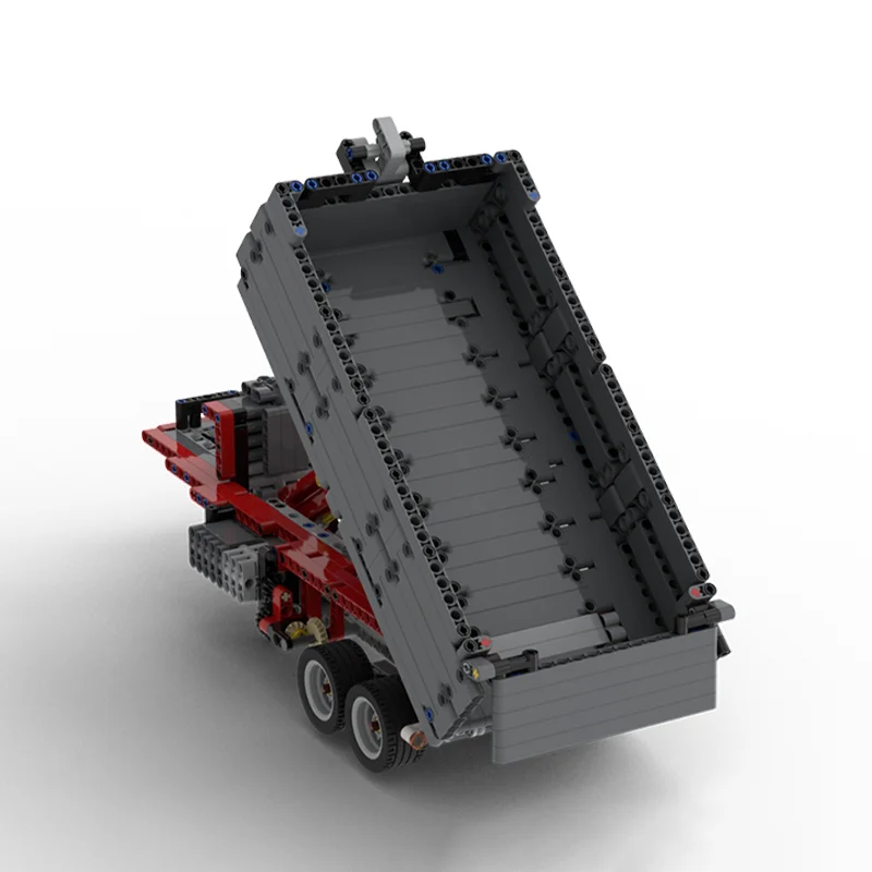 685pcs MOC Hooklift Semi-Trailer C-Model Optional Control Plus PoweredUp Functions Technical Model Building Blocks Toy Education