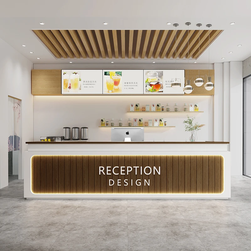 Store Counter Infodesk Reception Desk Executive Industrial Reception Desk Writing Cosmetics Mostrador De Tienda Modern Furniture
