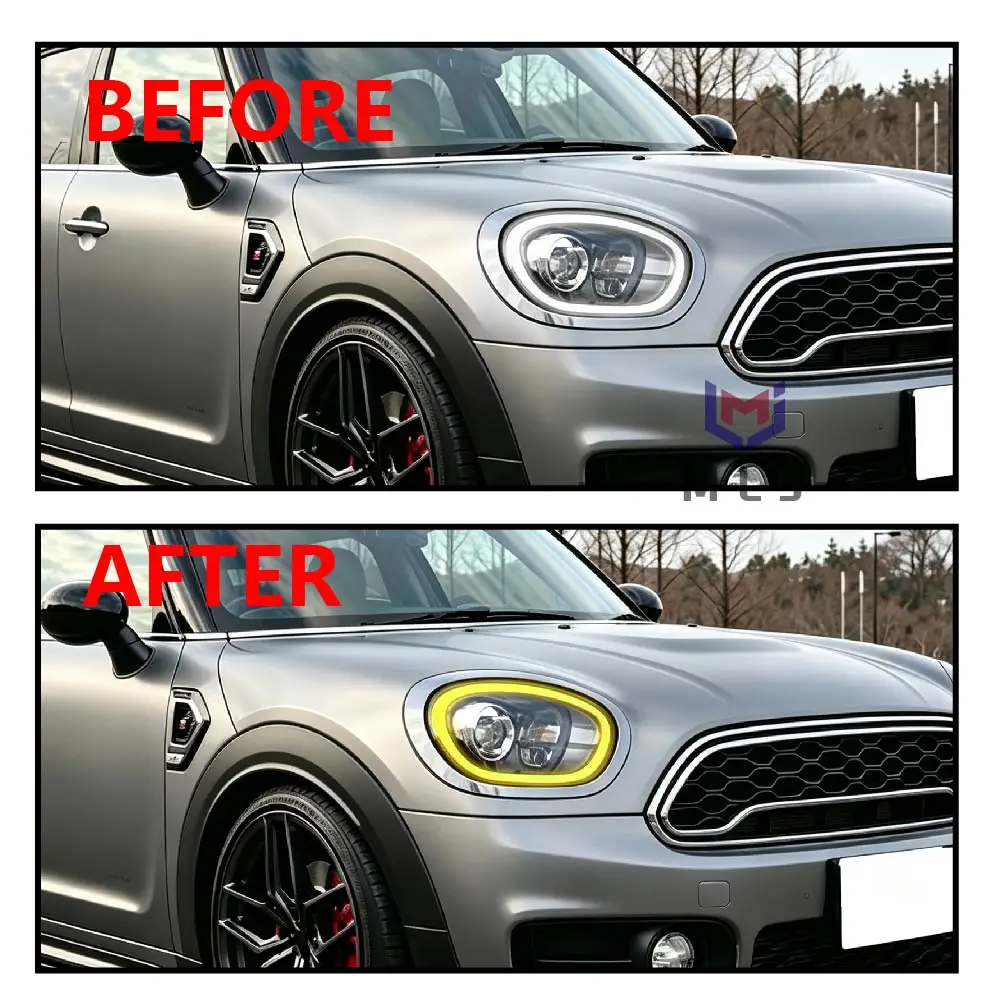 Lemon Yellow LED Angel Eyes DRL PCB Chip Board Daytime Running Light Headlight Spare Parts Fit For Mini F60 Countryman 2016-2019