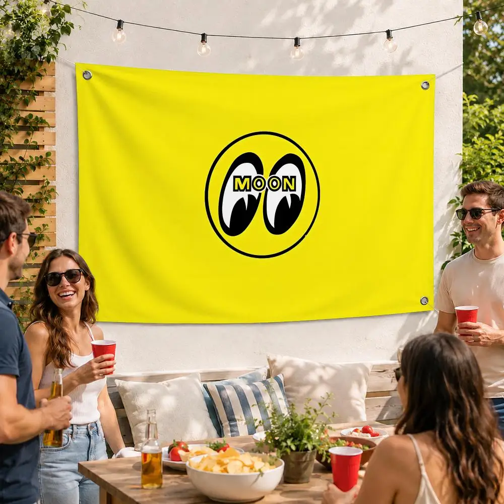 Mooneyes Fashion Flags Soft Durable Tapestry Skin-friendly  Outdoor Party Home Living Room Bar Bedroom Decoration