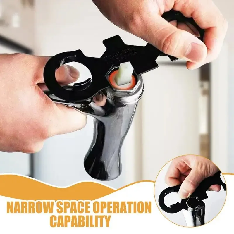 Faucet Valve Core Wrench Aerator Disassembly Tool Faucet Installation Repair Wrench Household Repair Plumbing Hand Tool