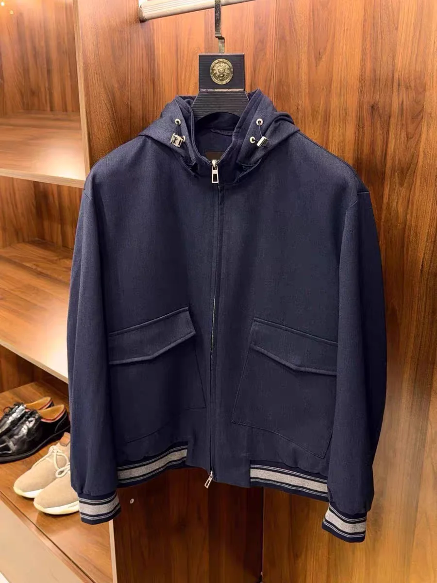 

LP Итальянская минималистичная деловая повседневная мужская куртка с капюшоном