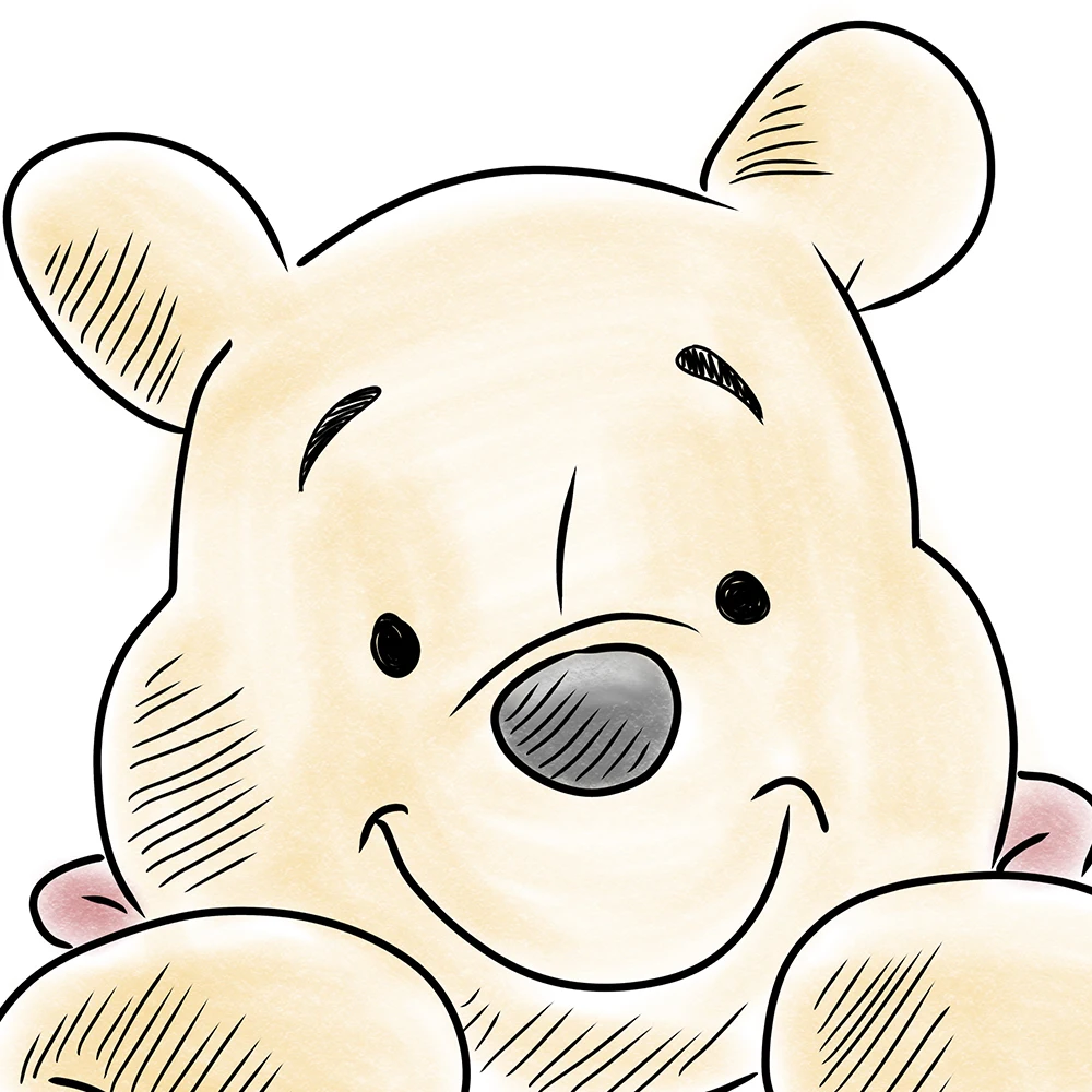 Winnie the Pooh Print Minimalism Cute Cartoon Piglet Watercolor Art Canvas Painting New Baby Gift Kids Room Decor