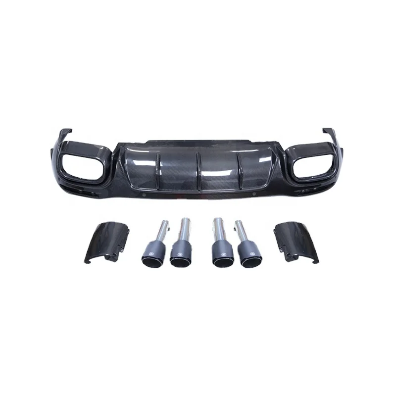 

Carbon Fiber Rear Lip Diffuser with Exhaust Tips Protector for GLE SUV GLE350 GLE450 GLE63 Coupe 2020UP