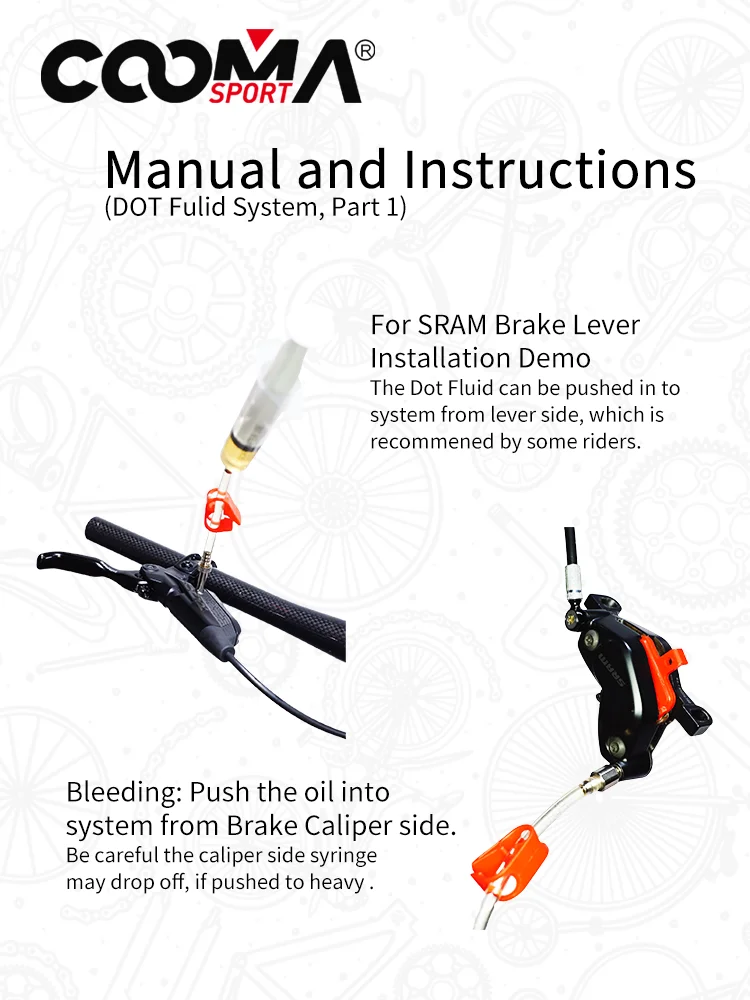 Universal Bicycle Hydraulic Brake Bleed Kit for SRAM, Shimano, Magura, AVID, Formula, Hayes, Txktxo, etc. V4.1