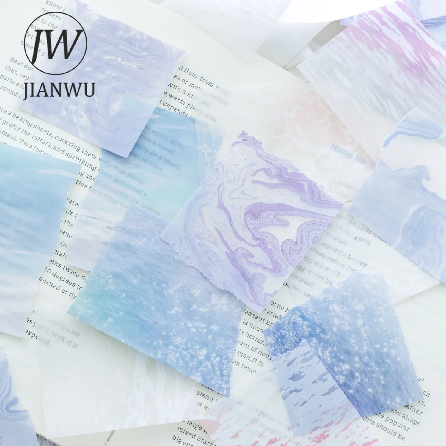 JIANWU 20 Sheets Half The Dream Water Reflected Series Vintage Decor Material Paper Creative DIY Journal Collage Stationery