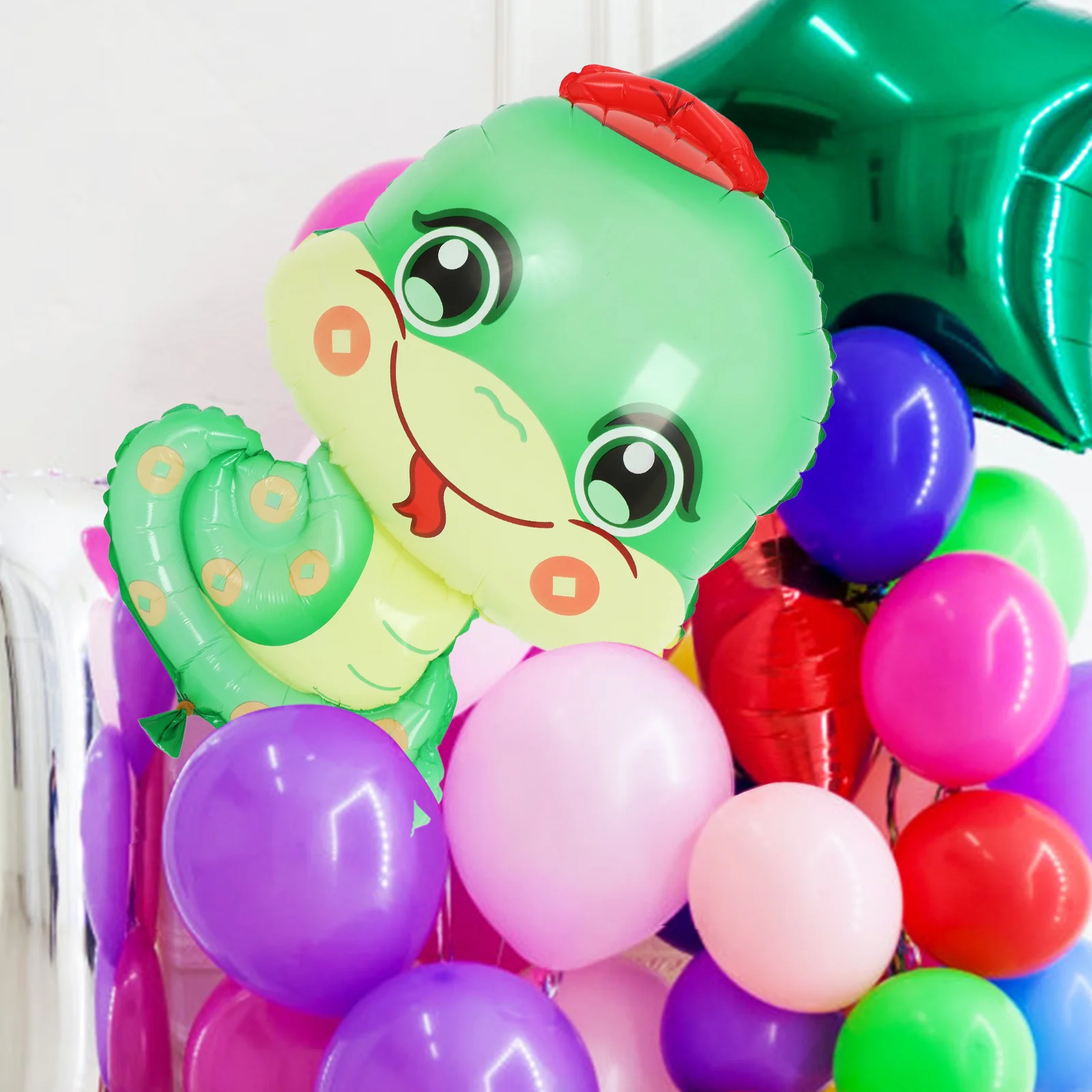 

10Pcs Balloon Decorations 2025 Snake Shaped Foil Balloons for Holiday Party Anniversary Cultural Event Indoor Outdoor Festive