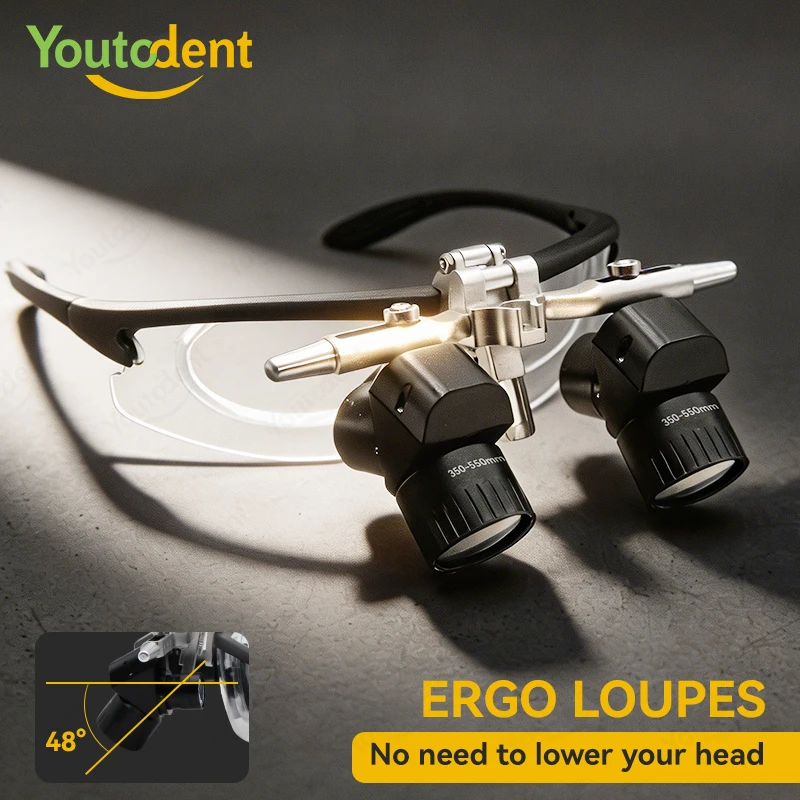

4-6X Loupes Dental Binocular Magnifying Glasses 48° Wide Angle Prevention Cervical Spondylosis Magnifier Dental surgical Loupes