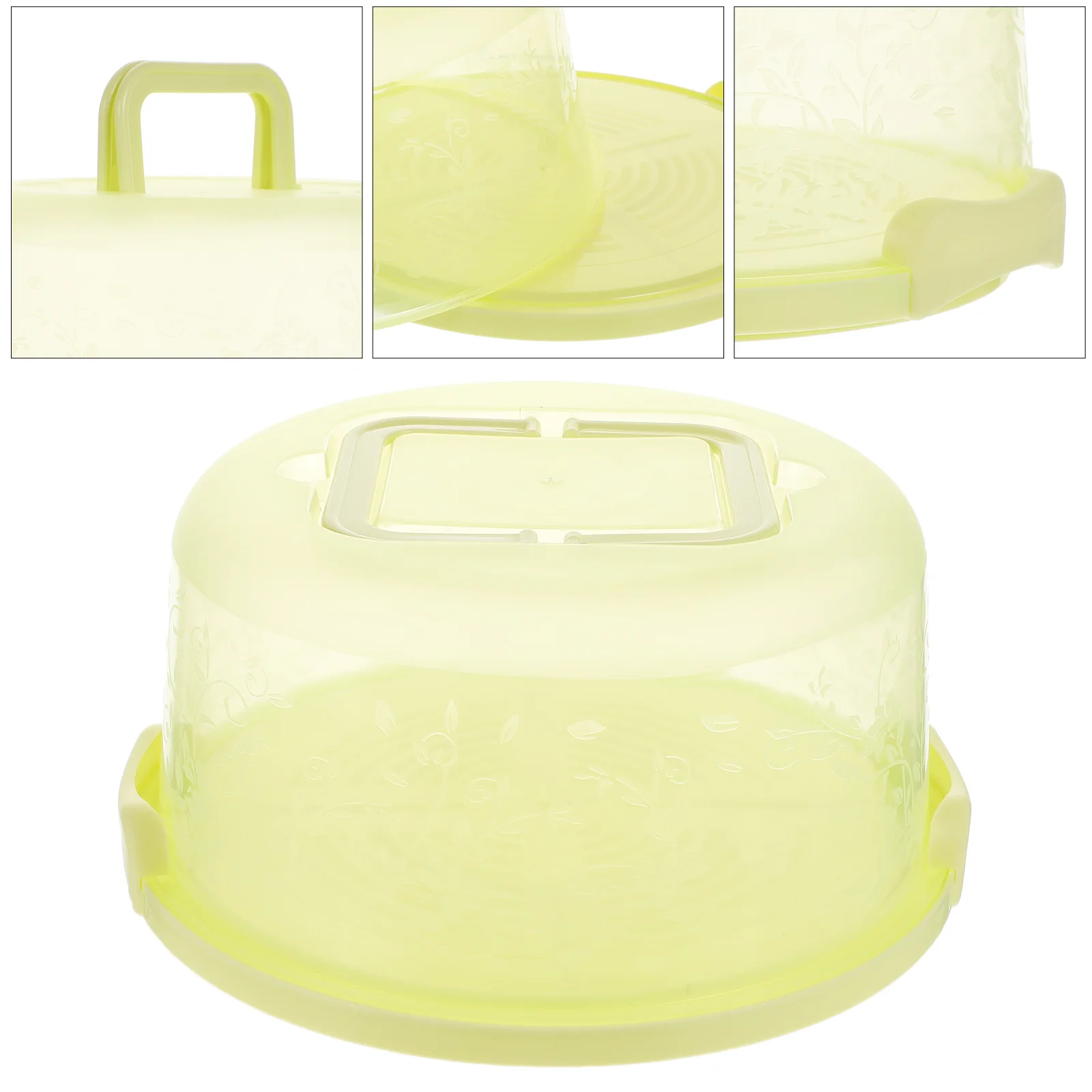 Cake Box Round Storage Container Carrier Dessert Pan Food Containers with Lids Packing Boxes Packaging Stand