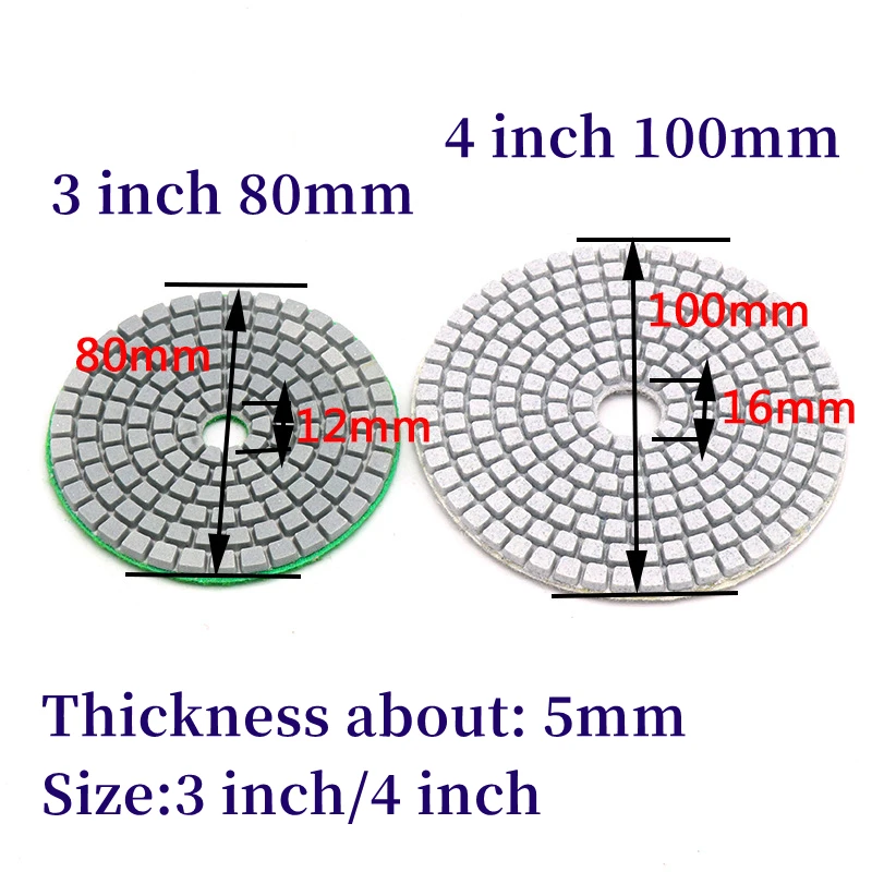 3/4 Inch Polishing Pad 50~10000 Grit Wet Granite Concrete Marble Glass Stone Sanding For Polish Hon Restor Grind Tools