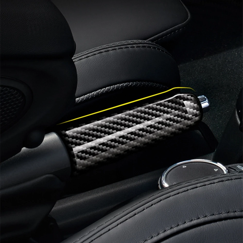 

Ручной тормоз для Mini Cooper F55 F56 F57 2013-2019, чехол для стояночного тормоза, ручного тормоза из настоящего углеродного волокна, оболочка ручной работы, отделка крышки