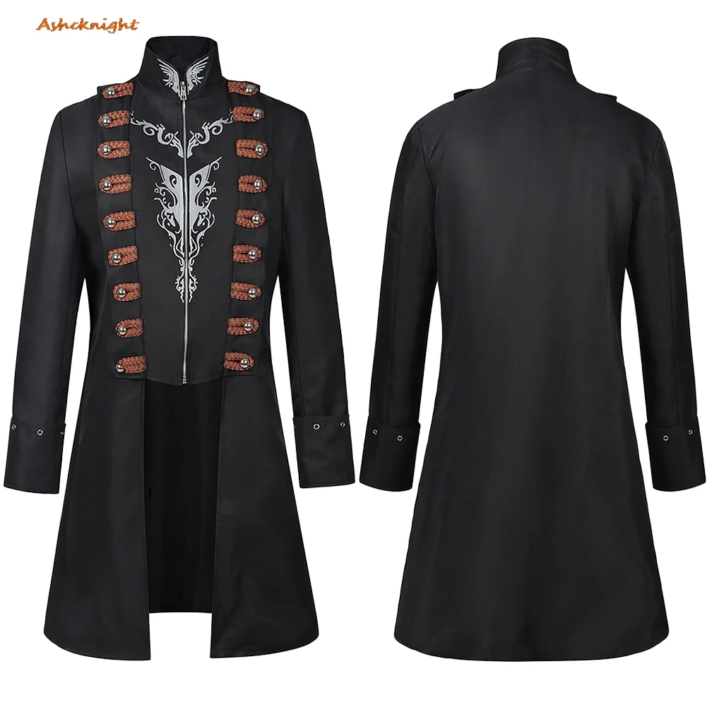 

Halloween Cosplay Gothic Black Coat Clothes For Men Adult Party Disguise Outfits Suit Roleplay Male Halloween Costume Carnival