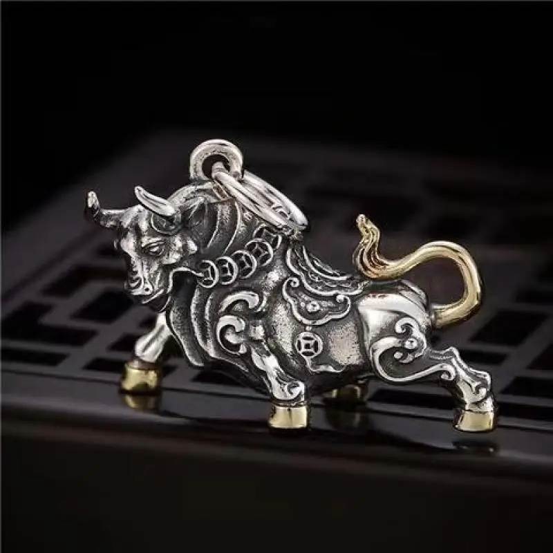 Zodiac Ox Pendant Taurus Necklace Spanish Matador Vintage Punk Jewelry Men's Lucky Fortune Gift