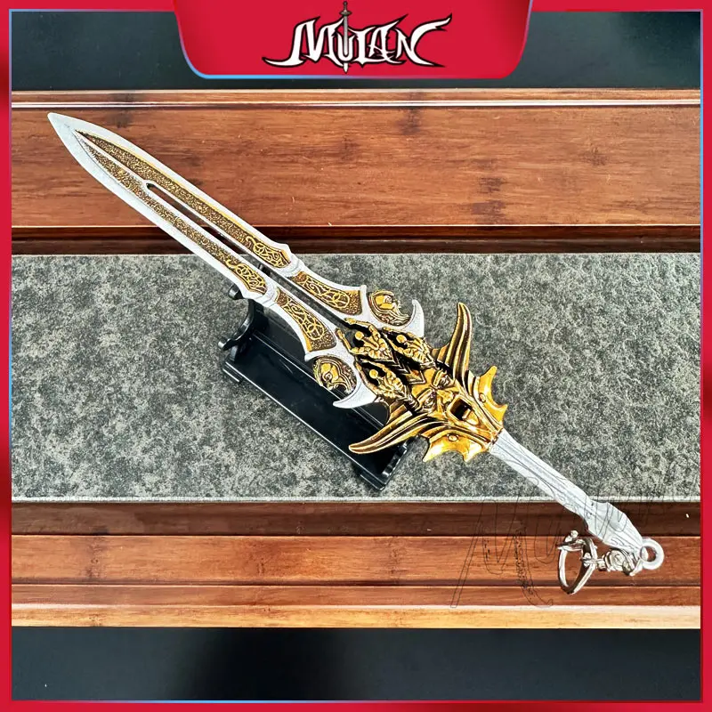 22cm Blade of Olympus Zeus Weapon Game God of War Weapon Peripherals Metal Ornaments Collectible Art Katana Decoration Toys