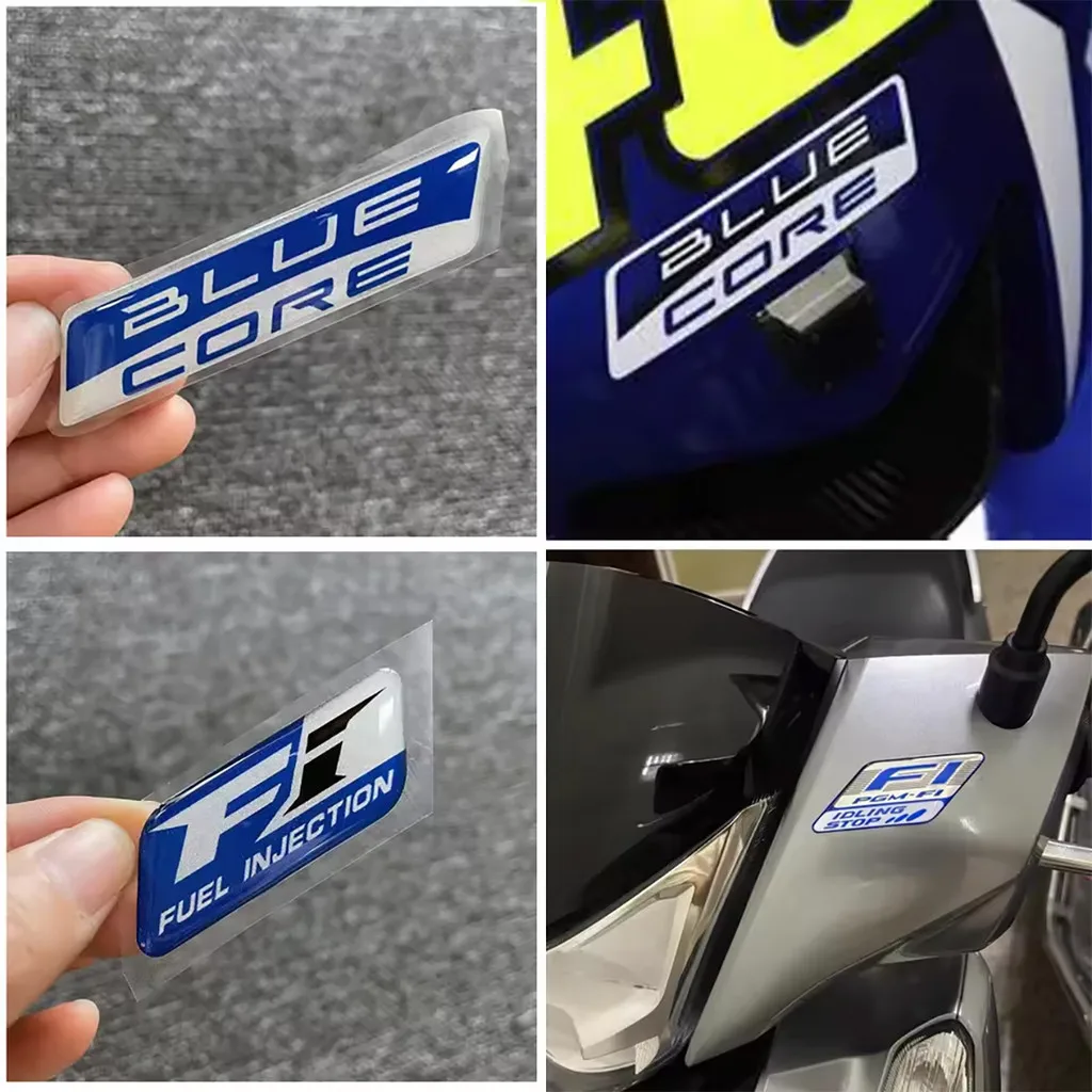 Epoxy Resin Reflective 3D Sticker for Motorcycle Scooter Body Fuel Tank Top Box Helmet Moto Accessories FI Emblem Logo Decals