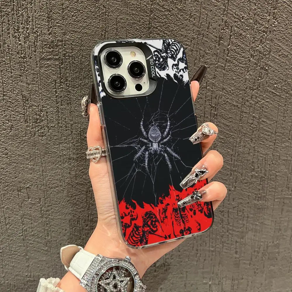 

Spider design personalized phone case suitable for iPhone 16 17 15 14 13 12 11 Pro/Max/Plus anti drop and shockproof back cover