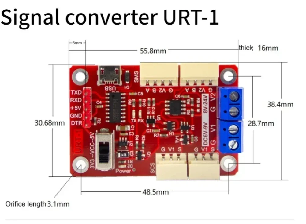 6 pièces Feetech STS3215 19KG 7.4V double axe TTL chaîne Robot Servo pour SO-ARM100 bras robotique pour Robot de programmation ST-3215-C001