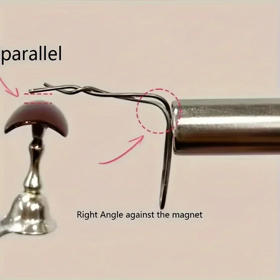 Herramienta magnética de ojo de gato para decoración de uñas, alambre de hierro Flexible para formas de lingote de corazón de precisión, esmalte magnético sin formaldehído, 6/11 Uds.