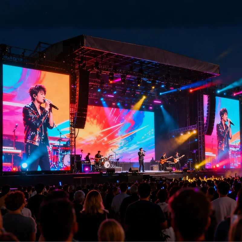 P3.91 Outdoor Property LED Rental Cabinet Opening Promotion Display