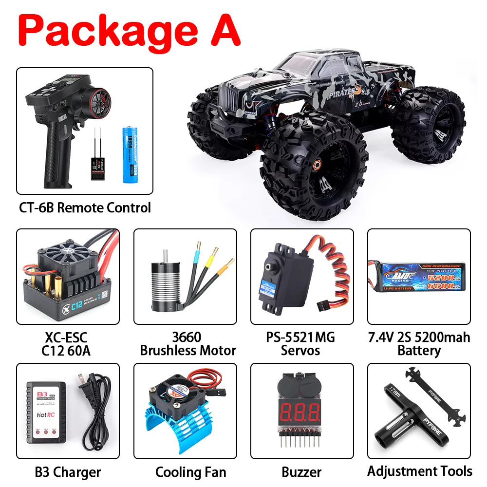 Rc カー ZD レーシング MT8 1/8 電動 4WD モンスタートラックオフ