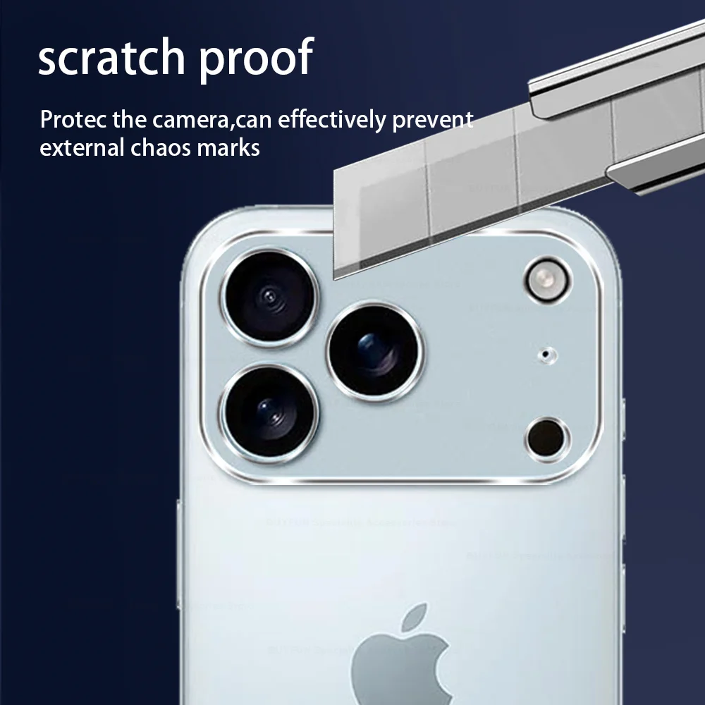 2Pcs HD Camera Protector Case For Iphone 17 Pro Max Air 17Pro 17ProMax 5G 2025 Tempered Glass Easy Installation Rear Lens Cover - náhled 3