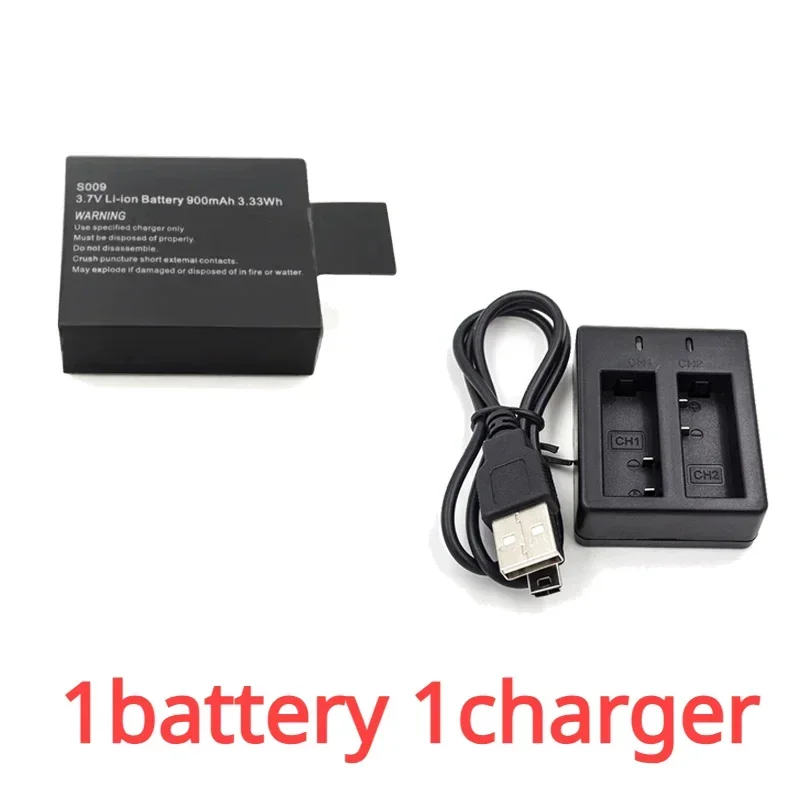 GJUELIRRA 3,7 V 900 mAh wiederaufladbarer Li-Ionen-Akku für SJ4000 SJ5000 SJ6000 WIFi SJCAM Sport Action Kamera DV SJ dedizierter Akku 6