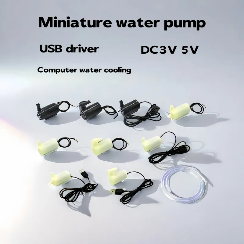 

1 шт. Погружной микро-насос постоянного тока 3В/5В, бесшумный, портативный, USB, для аквариума, фонтана, сада