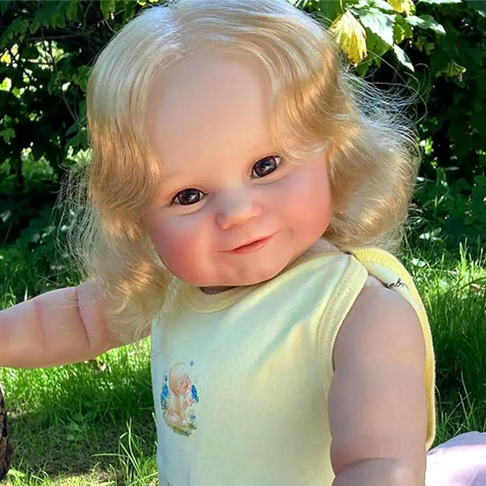 

Lovely Maddie Bebe 24 Inch Reborn Finished Doll Реборн muñecas Handmade Newborn Dolls Real Lifelike Rooted Hair Realistic Girl