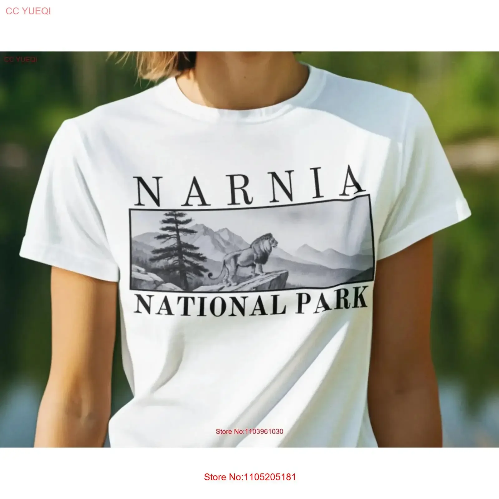 Narnia National Park T Shirt C S Lewis Book Lovers Chronicles of 's Christian vintage Washed Versatile Slightly Unisex homme