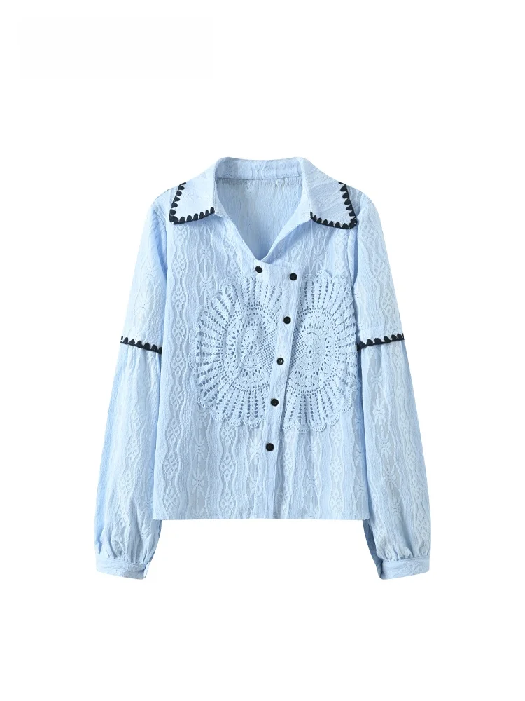 

Женская повседневная блузка Cara CLUB больших размеров с длинным рукавом, скрывающая недостатки фигуры, с оригинальным дизайном, весенняя коллекция