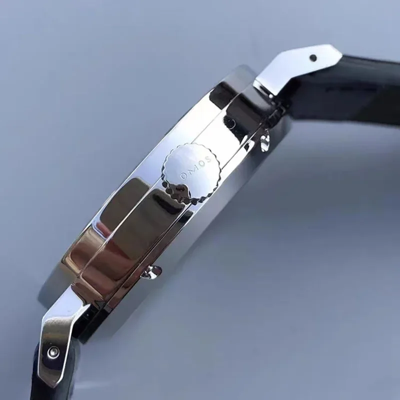 38 مللي متر باوهاوس ساعة ميكانيكية أوتوماتيكية ل النورس ST1701 حركة ذاتية الملء مقاوم للماء ساعة سفلية شفافة للرجال