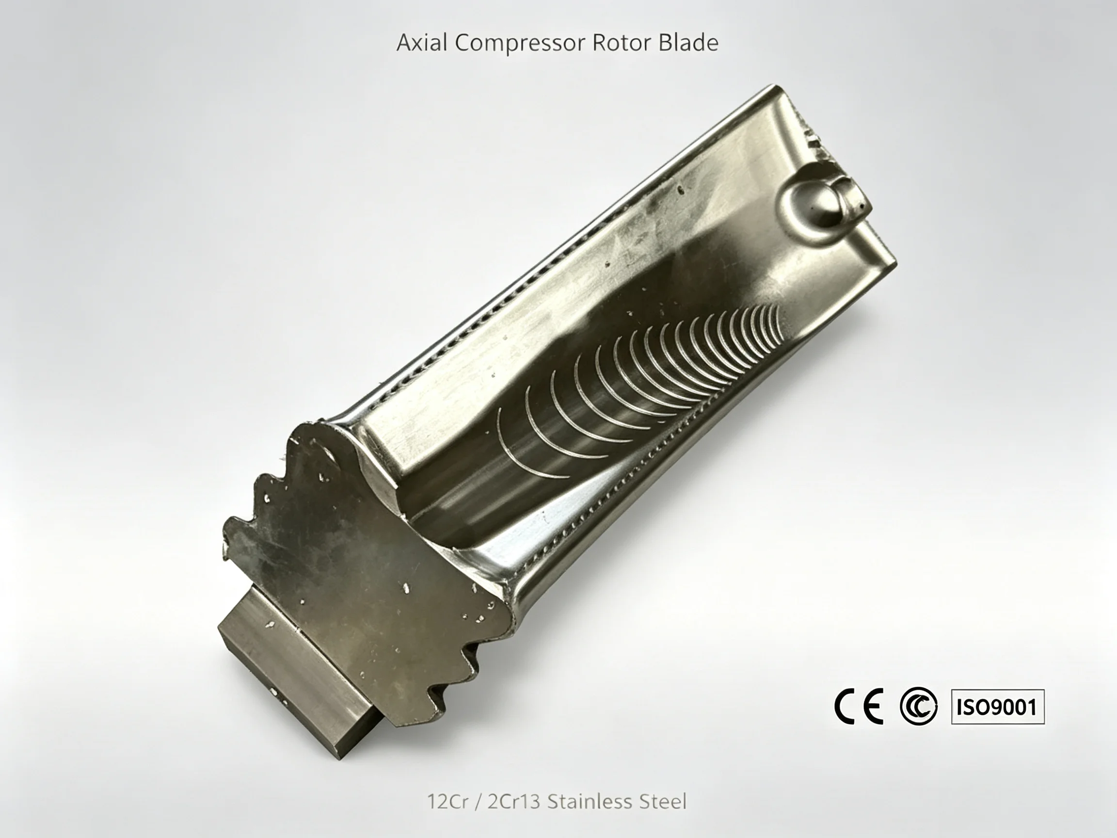 Axial Compressor Rotor Blade (Moving Blade) High Precision Rotating Vane Shaangu AV Series Plant Engine Natural  Overhaul